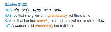 Abortion in the bible