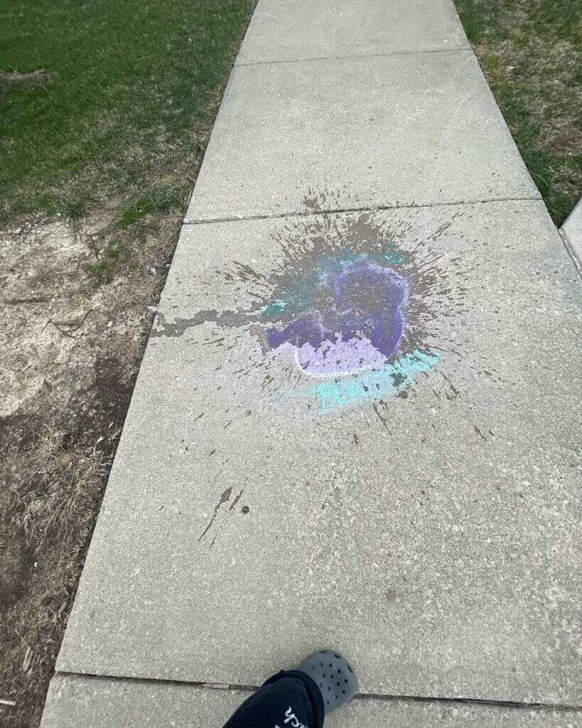 pro-life sidewalk chalk