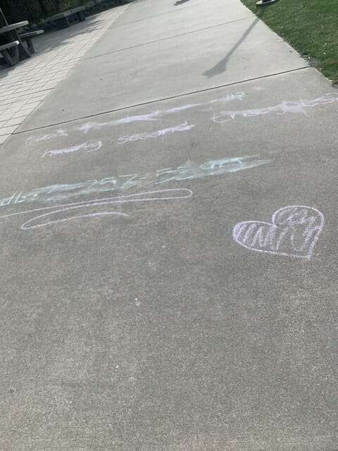 pro-life sidewalk chalk