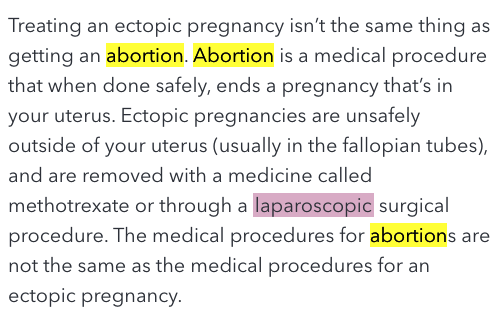 Planned Parenthood ectopic pregnancy