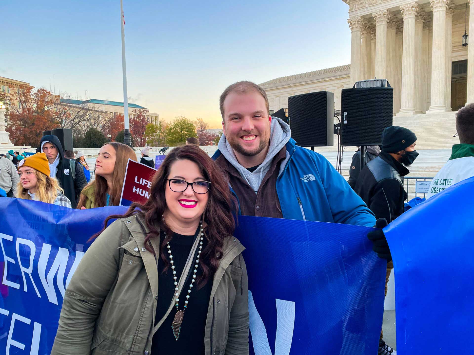 Pro-Life leader Gavin Oxley with SFL head Kristan Hawkins