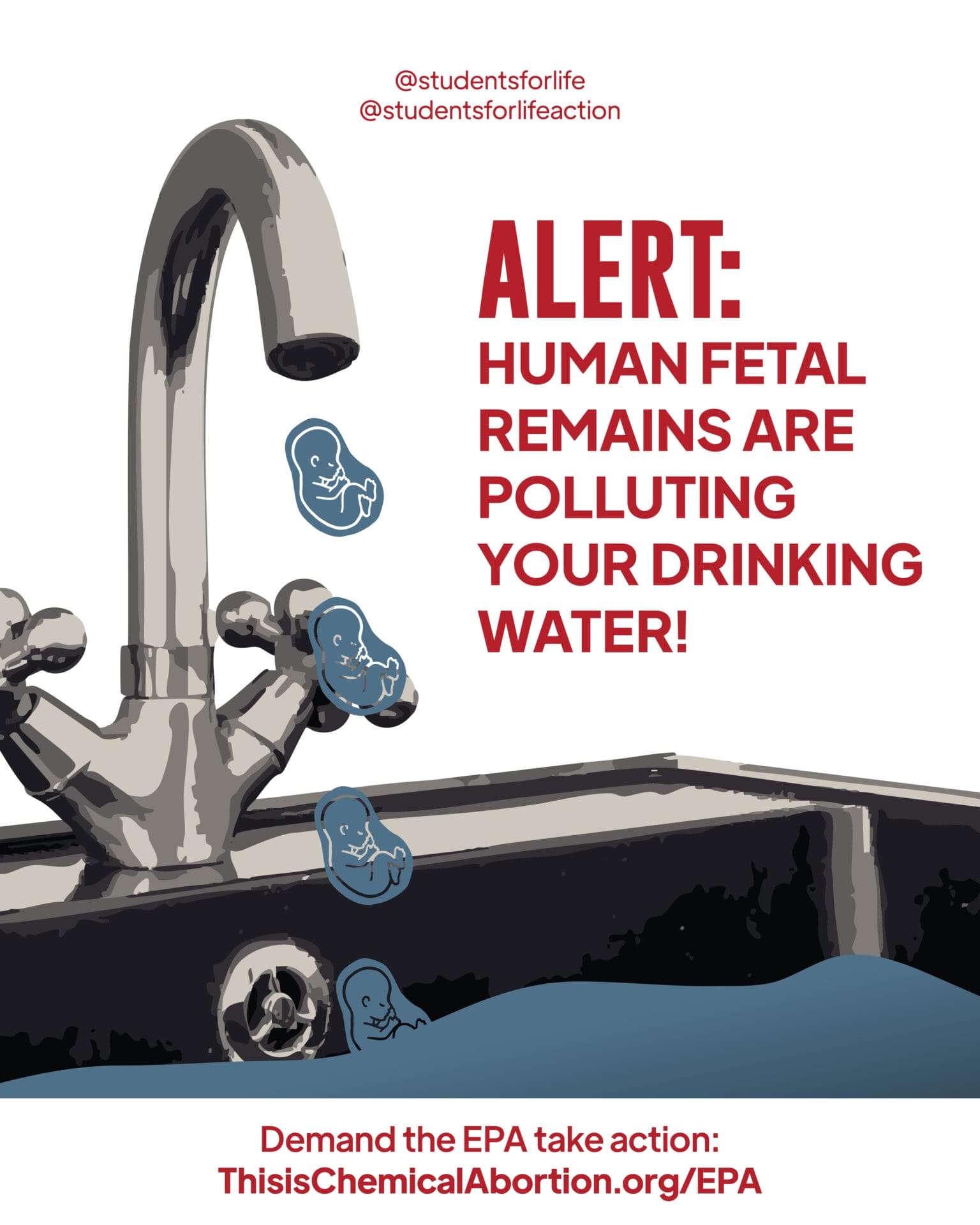 Demand the EPA take action against fetal remains and abortion pill waste in our water at thisischemicalabortion.org/epa